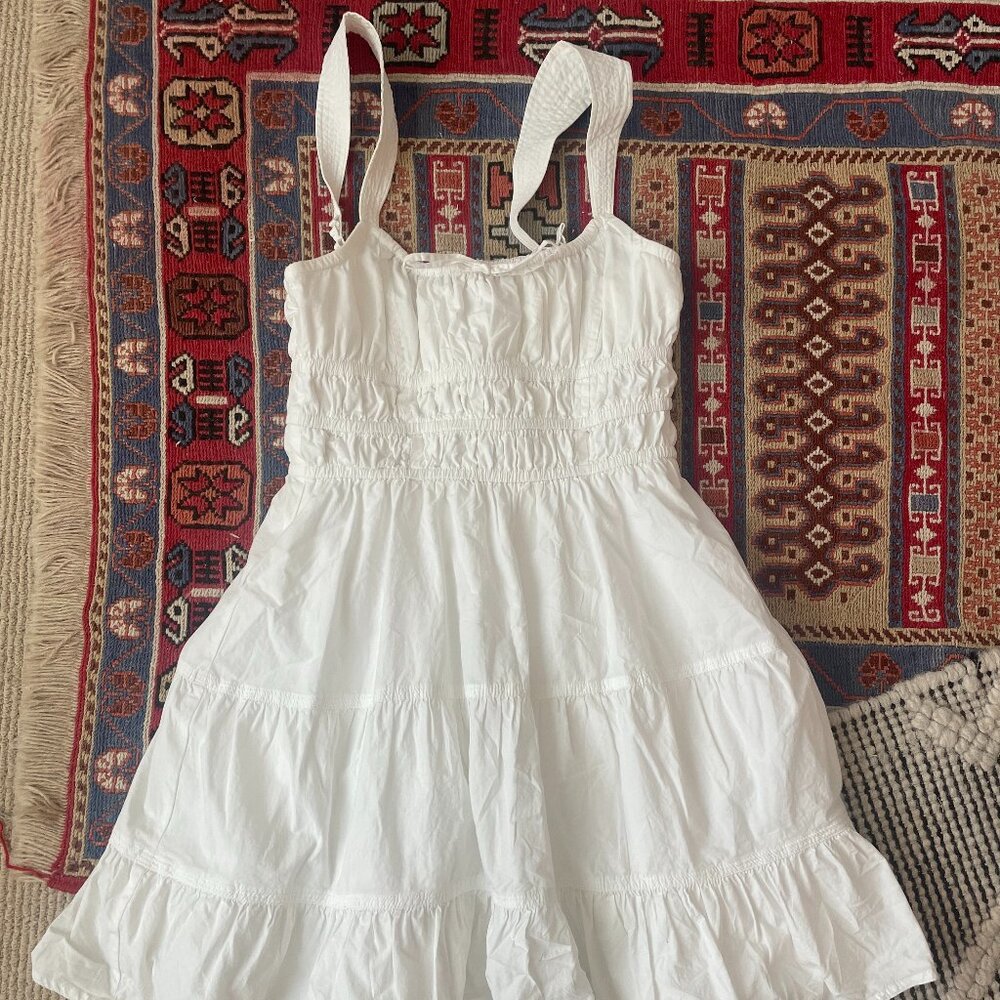 Aritzia Sunday Best Martine Poplin Dress Bright White size S